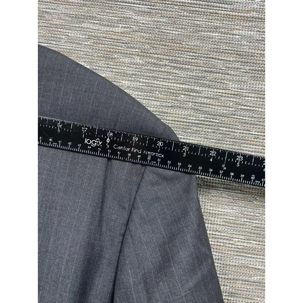 Dei Davico Blazer Mens Size 42R Gray Pinstripe Wool Suit Jacket Made In Italy